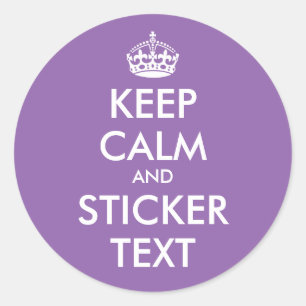 Glanzend rond houd kalm en draag op stickers