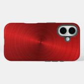 Glanzend rood metallic design Case-Mate iPhone case (Achterkant (horizontaal))