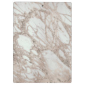 Glanzend Roze Roze Glam Marmer Modern Gepersonalis Klembord (Achterkant)