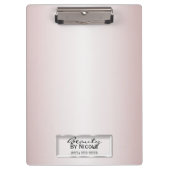 Glanzend Roze Roze Glam Marmer Modern Gepersonalis Klembord (Voorkant)