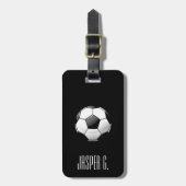 Glanzend Voetbal Bagagelabel (Voorkant verticaal)