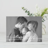 Glanzend vrolijk kerstfeest feestdagenkaart (Staand voorkant)