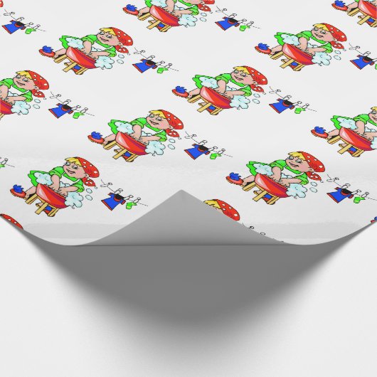 Glanzend wrappend papierschoonmaakprogramma's cadeaupapier (Hoek)