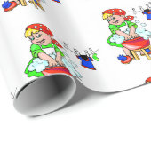 Glanzend wrappend papierschoonmaakprogramma's cadeaupapier (Rol Hoek)