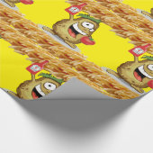 Glanzend wrapppapier, Aardappelvet Ketchup Cadeaupapier (Hoek)
