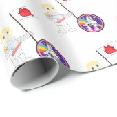 Glanzend wrapppapier, Austronaut Cat Kitten Cadeaupapier (Rol Hoek)