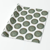 Glanzend wrapppapier, Aztec Cadeaupapier (Uitgerold)