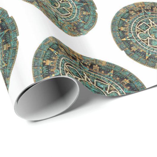 Glanzend wrapppapier, Aztec Cadeaupapier (Rol Hoek)