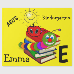 Glanzend wrapppapier, boekwormboeken zijn geel cadeaupapier