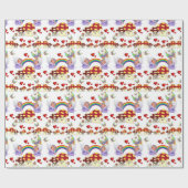 Glanzend wrapppapier, engels botervliegenpaddensto cadeaupapier (Vlak)