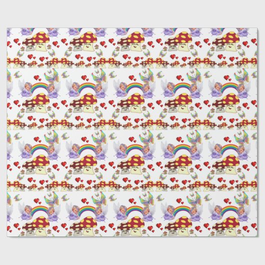 Glanzend wrapppapier, engels botervliegenpaddensto cadeaupapier (Vlak)