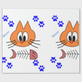 Glanzend wrapppapier, gemaaid katvis Botten Cadeaupapier (Vlak)