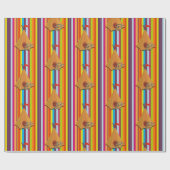 Glanzend wrapppapier, stripe tapijtslang cadeaupapier (Vlak)