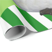 Glanzend wrapppapier, Swan Green Stripe Cadeaupapier (Rol Hoek)