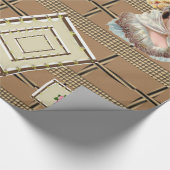 Glanzend wrapppapier Victoriaans Cadeaupapier (Hoek)