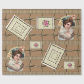 Glanzend wrapppapier Victoriaans Cadeaupapier (Vlak)