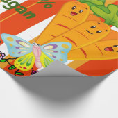 Glanzend wrapppapier, wortelband 100% Vegan Cadeaupapier (Hoek)