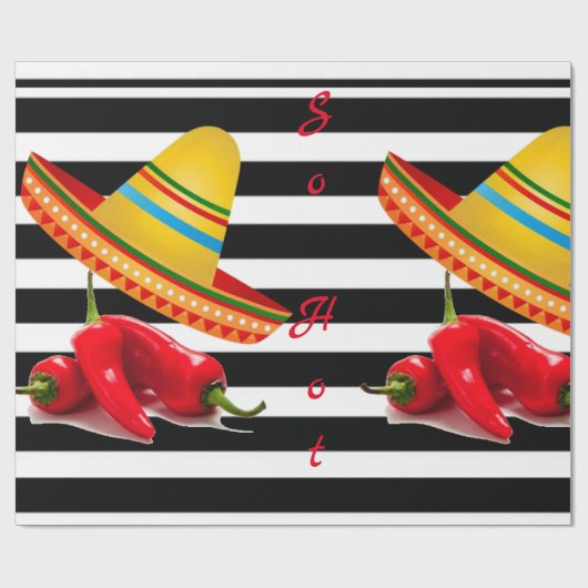 Glanzend wrapppapier, zo heet Mexicaans Cadeaupapier (Vlak)