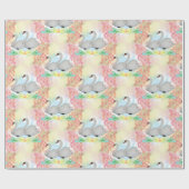 Glanzend wrapppapier, Zwanenbloem Cadeaupapier (Vlak)