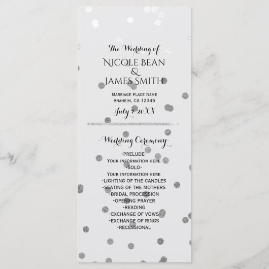 Glanzend Zilveren Glamour Glam Chique Modern Progr Programma (Voorkant)