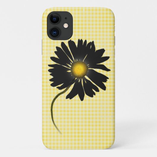 glanzend zwart dagblad op gingham Case-Mate iPhone case (Achterkant)