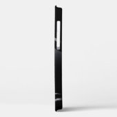 Glanzend zwart ontwerp geborsteld aluminium look Case-Mate iPhone case (Achterkant / Links)