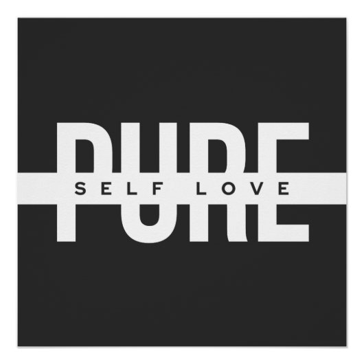 Glanzend zwart-wit Poster Perfect Poster (Voorkant)