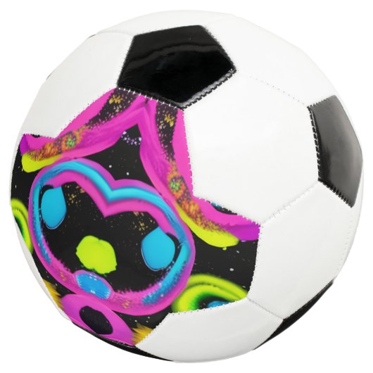 glanzende Abstracte kunst Voetbal (Drie kwart)