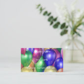glanzende ballonnen visitekaartje (Staand voorkant)