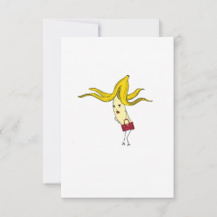 Glanzende banaan, banaanthema  bedankkaart
