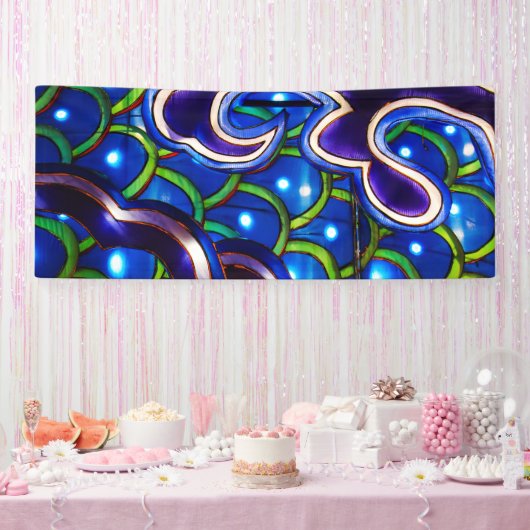 Glanzende Blauwe Schubben Spandoek (Feest)