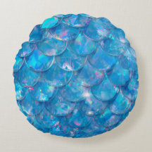 Glanzende Blauwe Zeemeermin Print