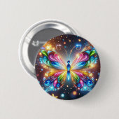 Glanzende Butterfly Ronde Button 5,7 Cm (Voorkant /achterkant)