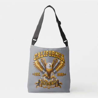 Glanzende California Athletic Dept 1985 Boodschapp Crossbody Tas