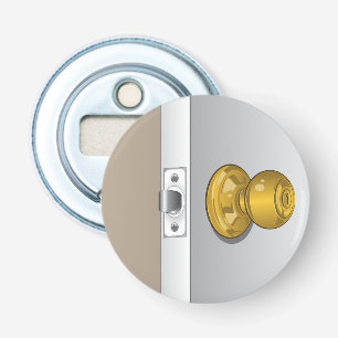 Glanzende Deurkruk Button Flesopener