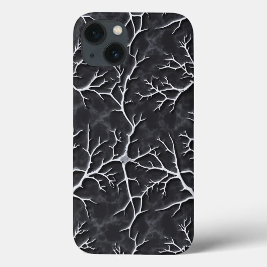 Glanzende donkergrijze iPhone-hoes met takreliëf Case-Mate iPhone Case (Achterkant)