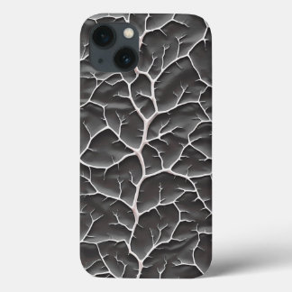 Glanzende donkergrijze iPhone-hoofdhuid met taktex iPhone 13 Hoesje