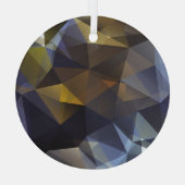 Glanzende driehoek , diamanttextuur. glas ornament (Achterkant)