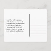 Glanzende, Elegante "Dank je wel!" Briefkaart (Achterkant)