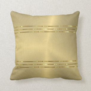 Glanzende faux gouden metallic look achtergrond kussen