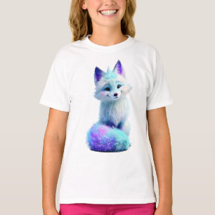 Glanzende Galactische Ijsvos Fox Kids T-shirt