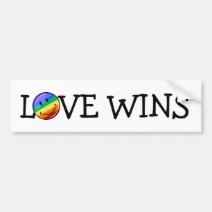 Glanzende Gay Pride Flag bij Glossy Round Bumpersticker
