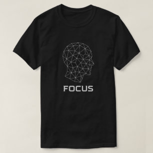 Glanzende Geometrische Mentaliteit Lijnkunst T-shirt