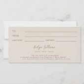 Glanzende Gescheurde Papieren Cadeaubon (Achterkant)