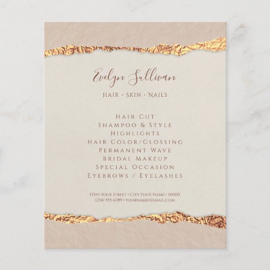 Glanzende gescheurde papieren flyer (Voorkant)