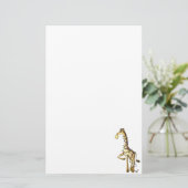 Glanzende Giraffe Briefpapier (Staand voorkant)
