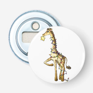 Glanzende Giraffe Button Flesopener