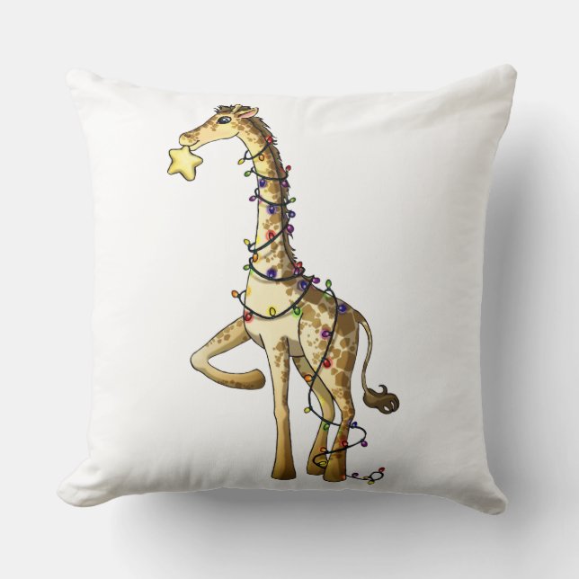 Glanzende Giraffe Kussen (Voorkant)