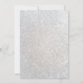 Glanzende, glitter witte feestelijke uitnodigingen (Achterkant)