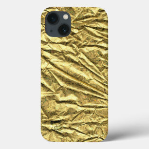 Glanzende goud folie iPhone hoes